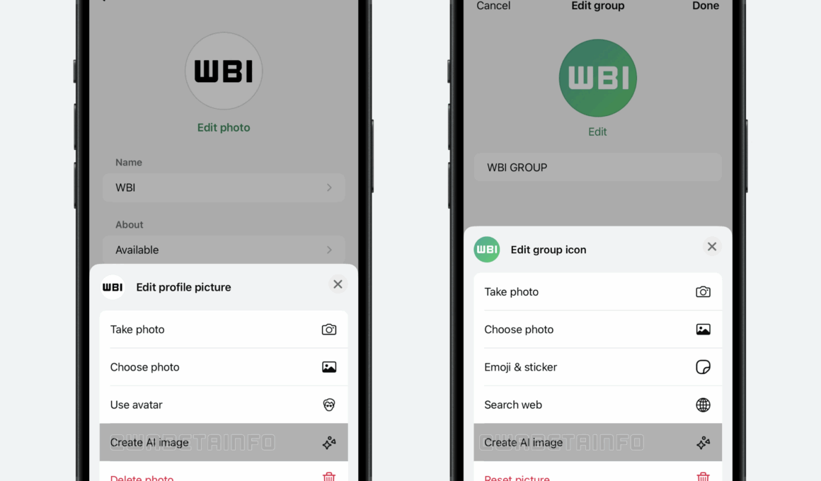 Criar fotos de perfil/ícones de grupos com IA no WhatsApp