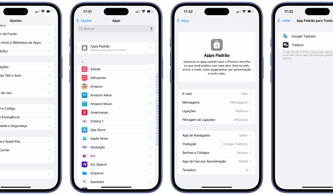 App padrão de tradução no iPhone