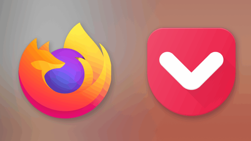Logos do Firefox e do Pocket