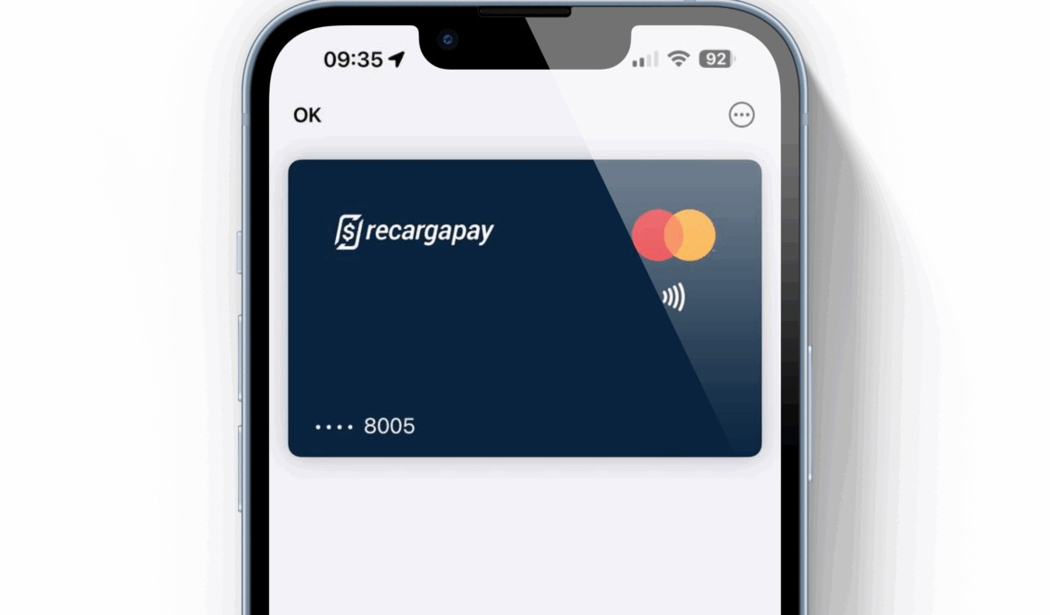 Cartão RecargaPay no app Carteira (Wallet)