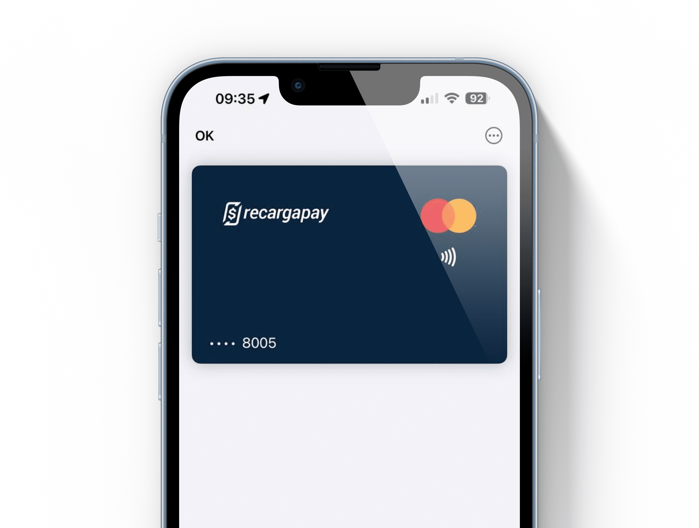 Cartão RecargaPay no app Carteira (Wallet)