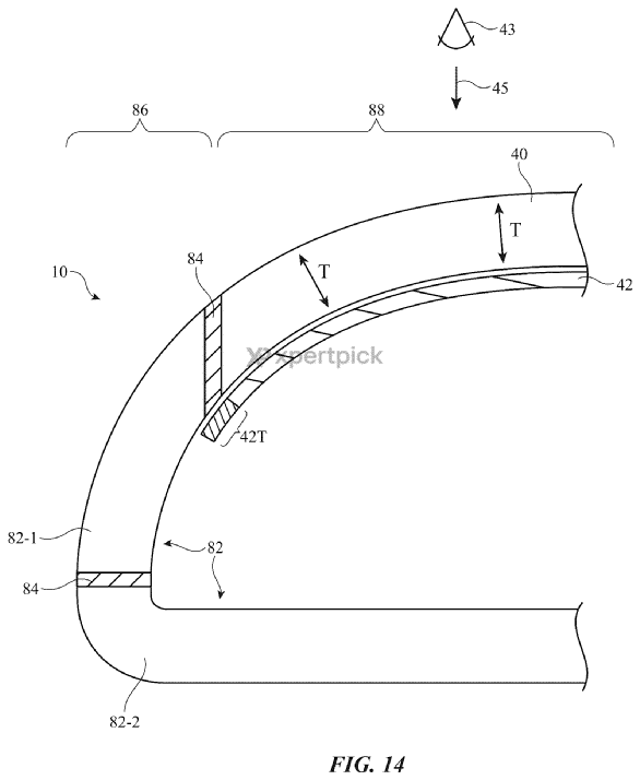 Patente de display curvo para o Apple Watch