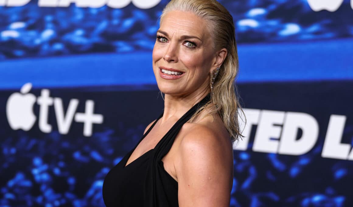 Atriz Hannah Waddingham em première de "Ted Lasso", do Apple TV+