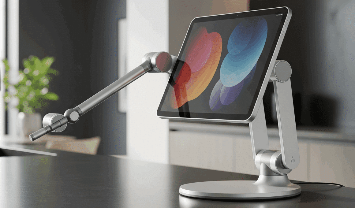 HomePod com tela e braço robótico