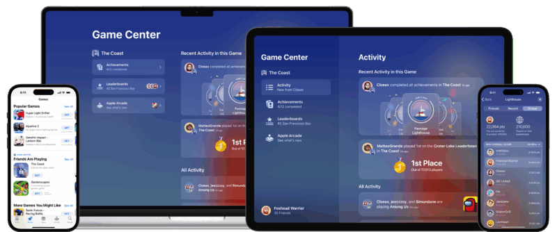 Game Center no iOS/iPadOS/macOS