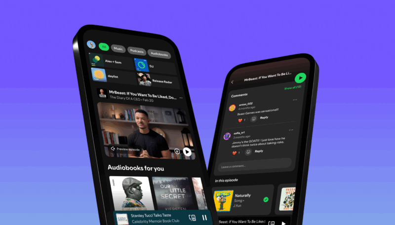 Novidades do Spotify na seção Podcasts