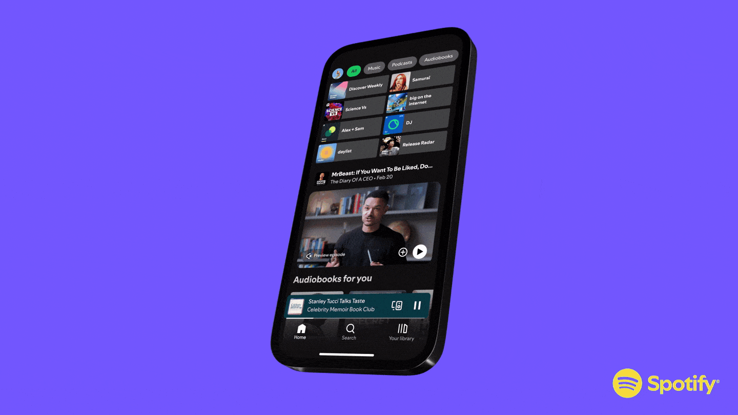 Novidades do Spotify na seção Podcasts