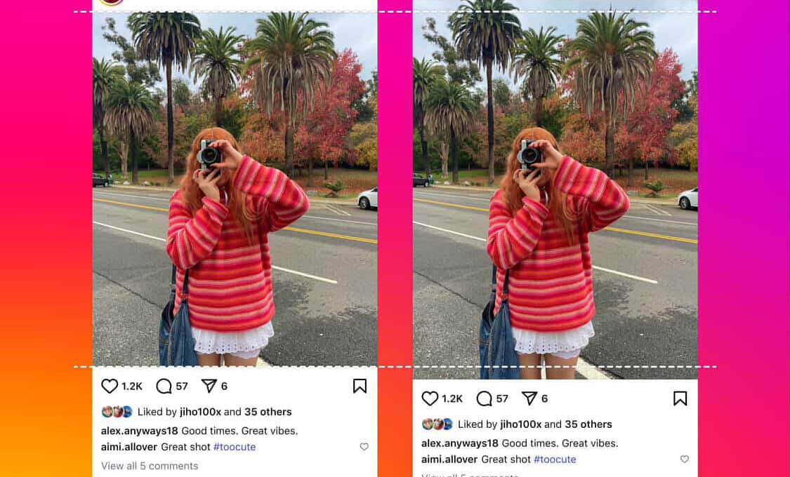 Nova proporção das fotos no Instagram