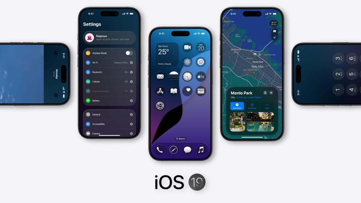 Conceito de iOS 19 feito por NEPNUS