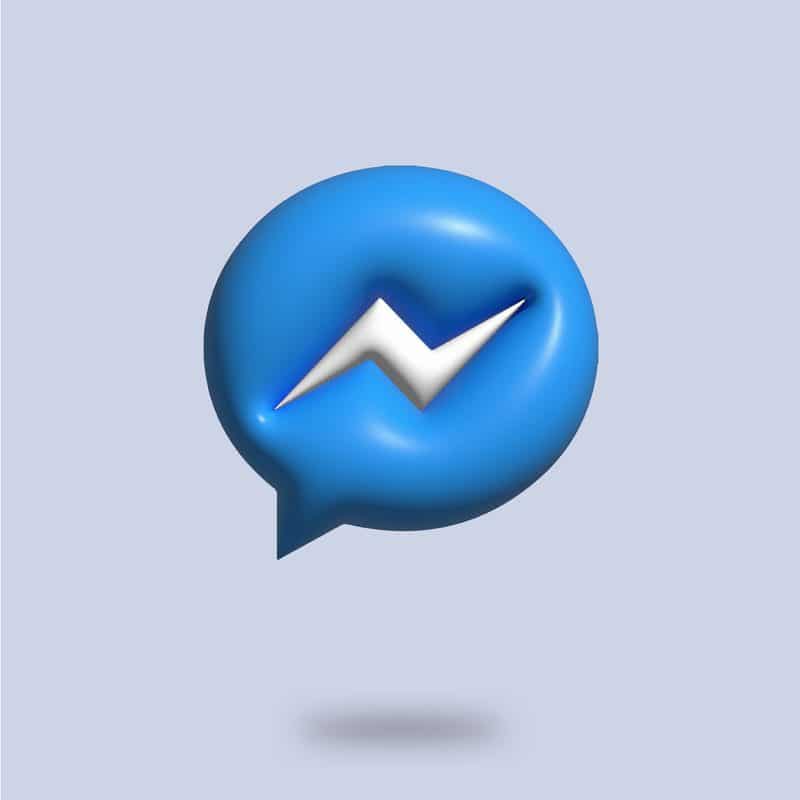 Ícone estilizado do Facebook Messenger
