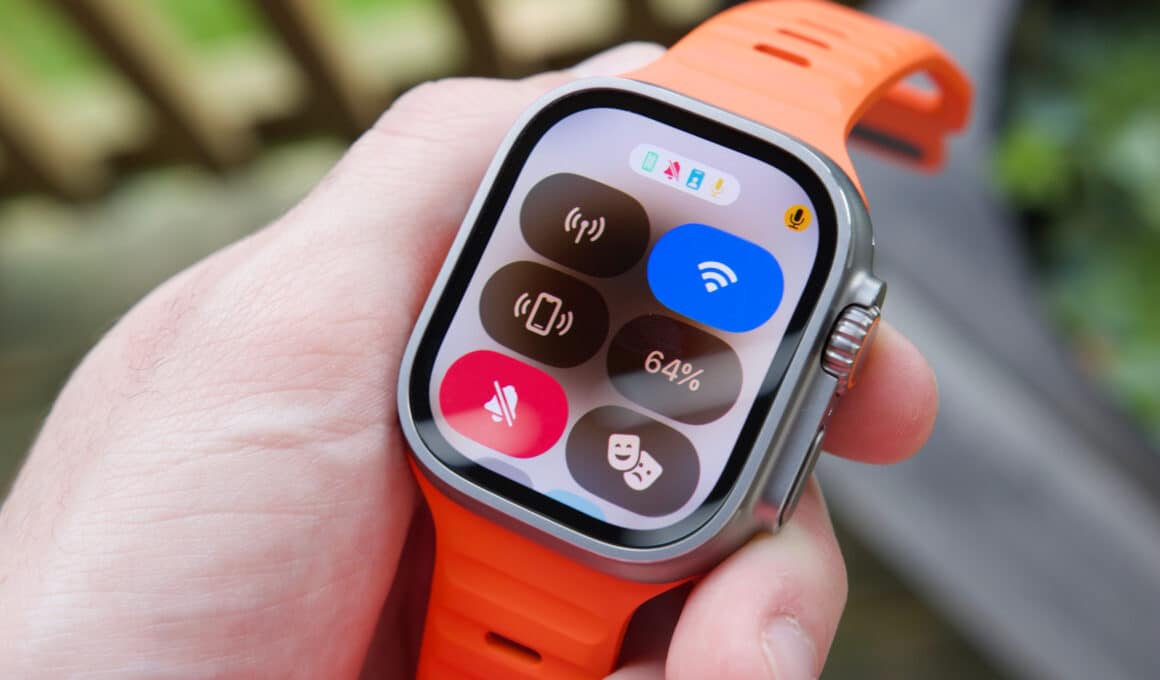 Central de Controle no Apple Watch Ultra