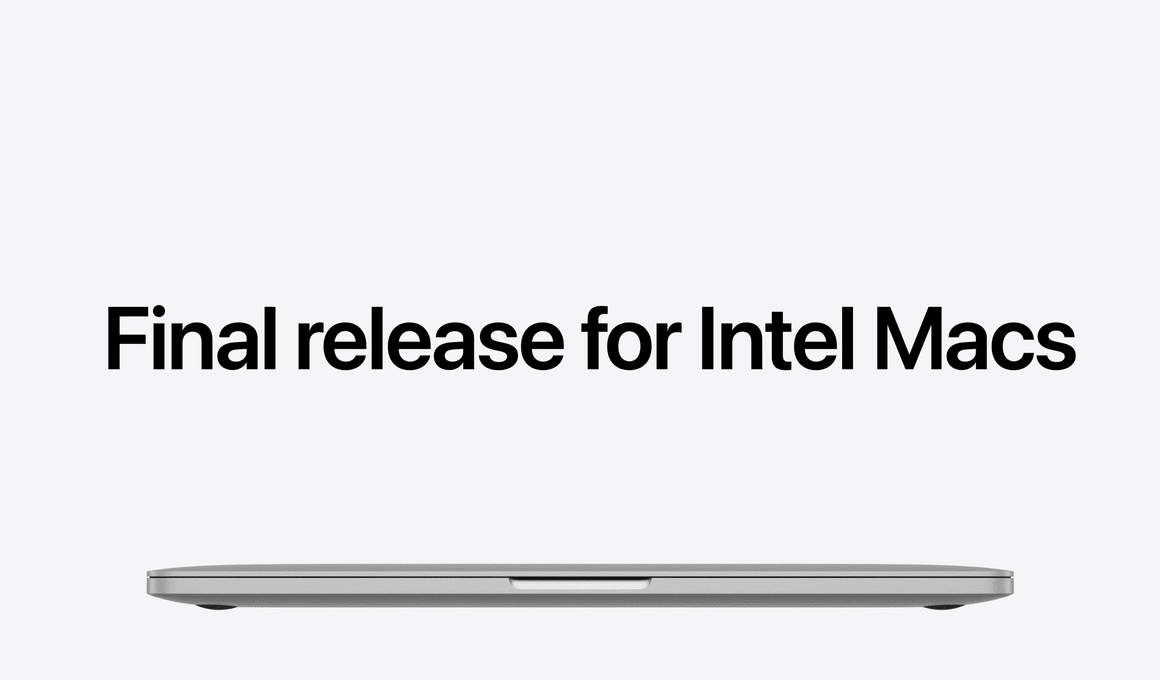 macOS Tahoe 26 será a última versão compatível com Macs equipados com chip da Intel