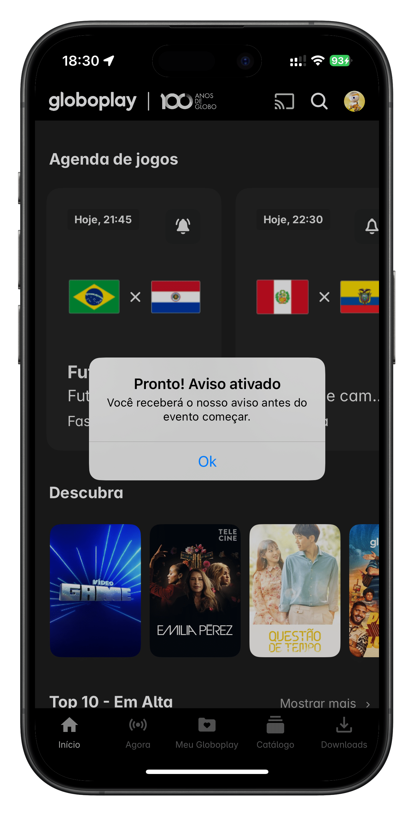 Globoplay ganha suporte às Atividades ao Vivo no iOS/iPadOS