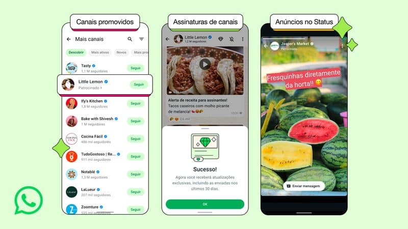 Ajudamos você a encontrar mais canais e empresas no WhatsApp