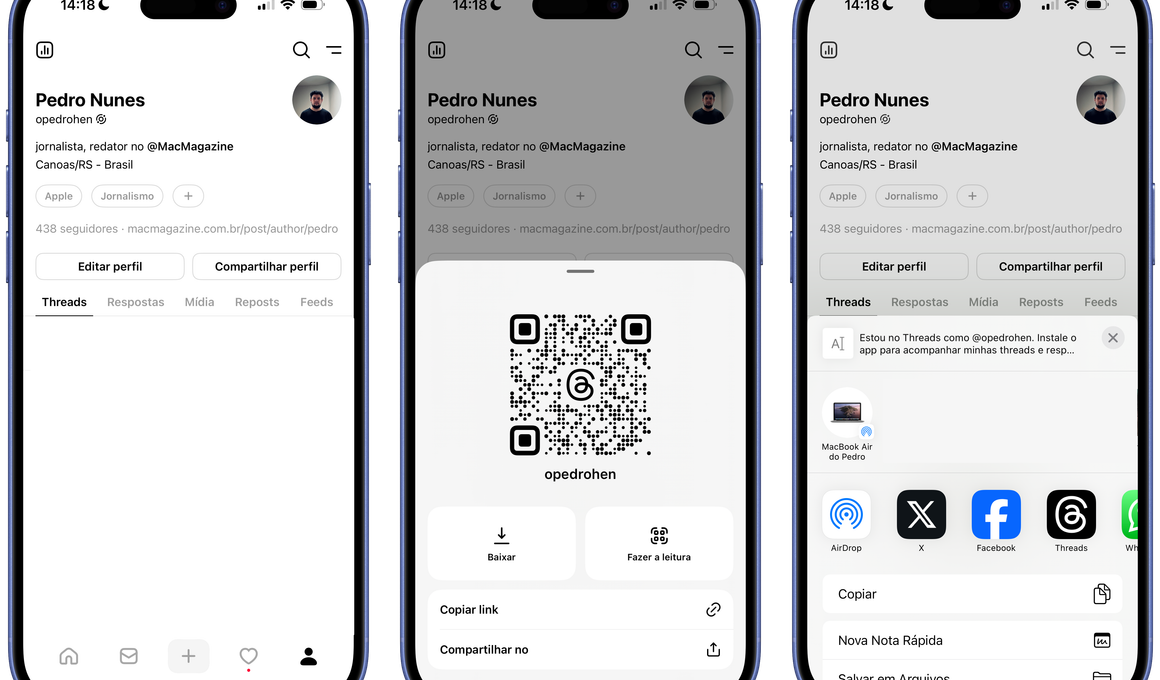 Gerando código QR no Threads