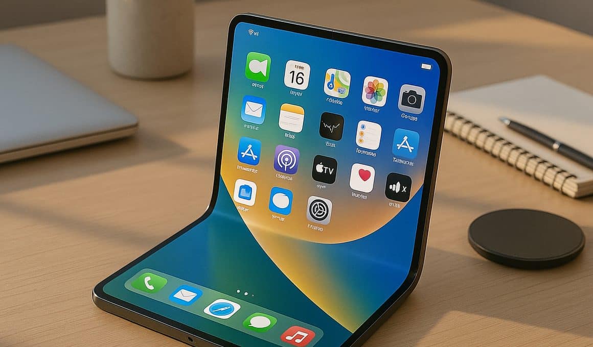 Conceito de "iPhone Fold" criado pelo ChatGPT