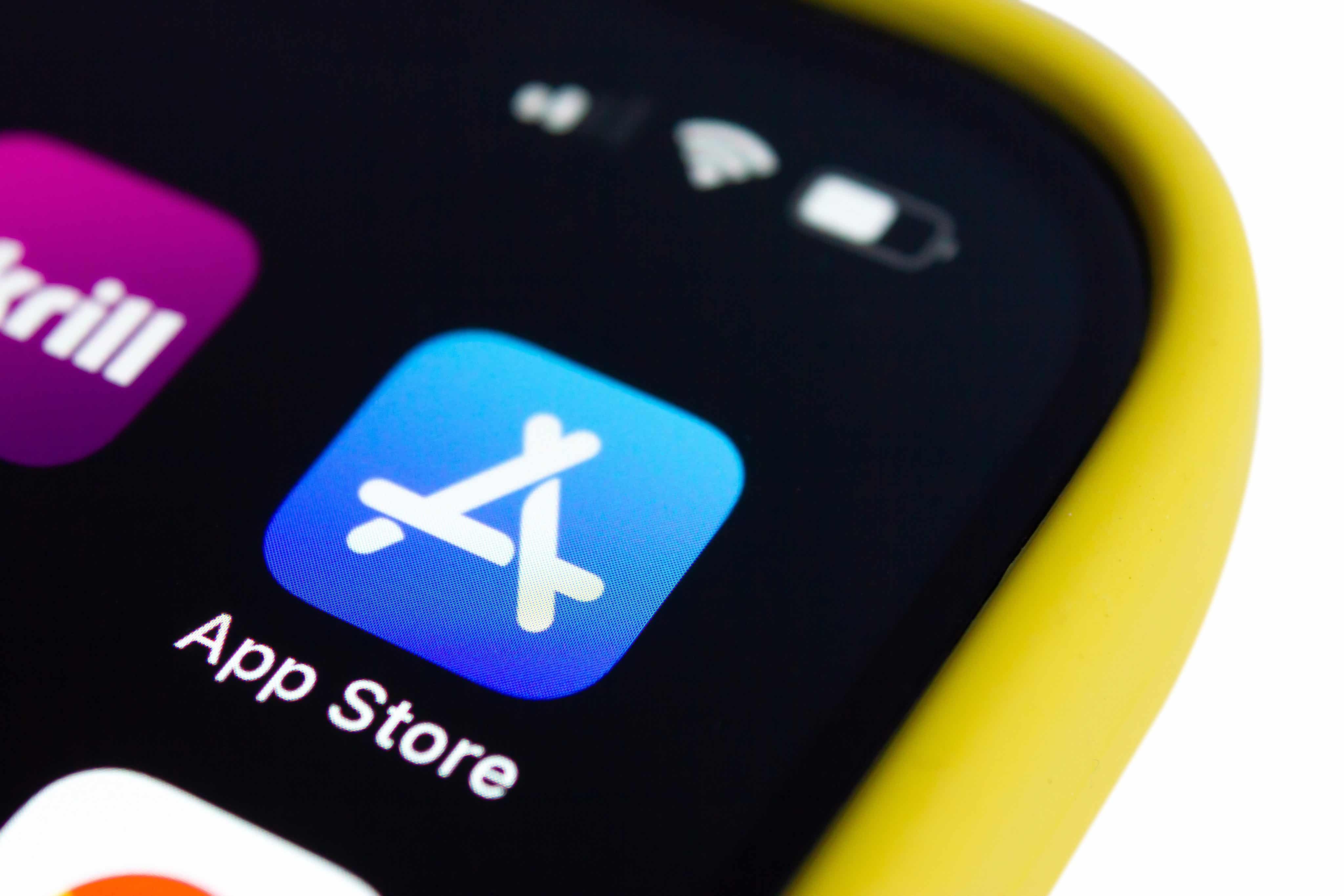 Ícone da App Store em iPhone