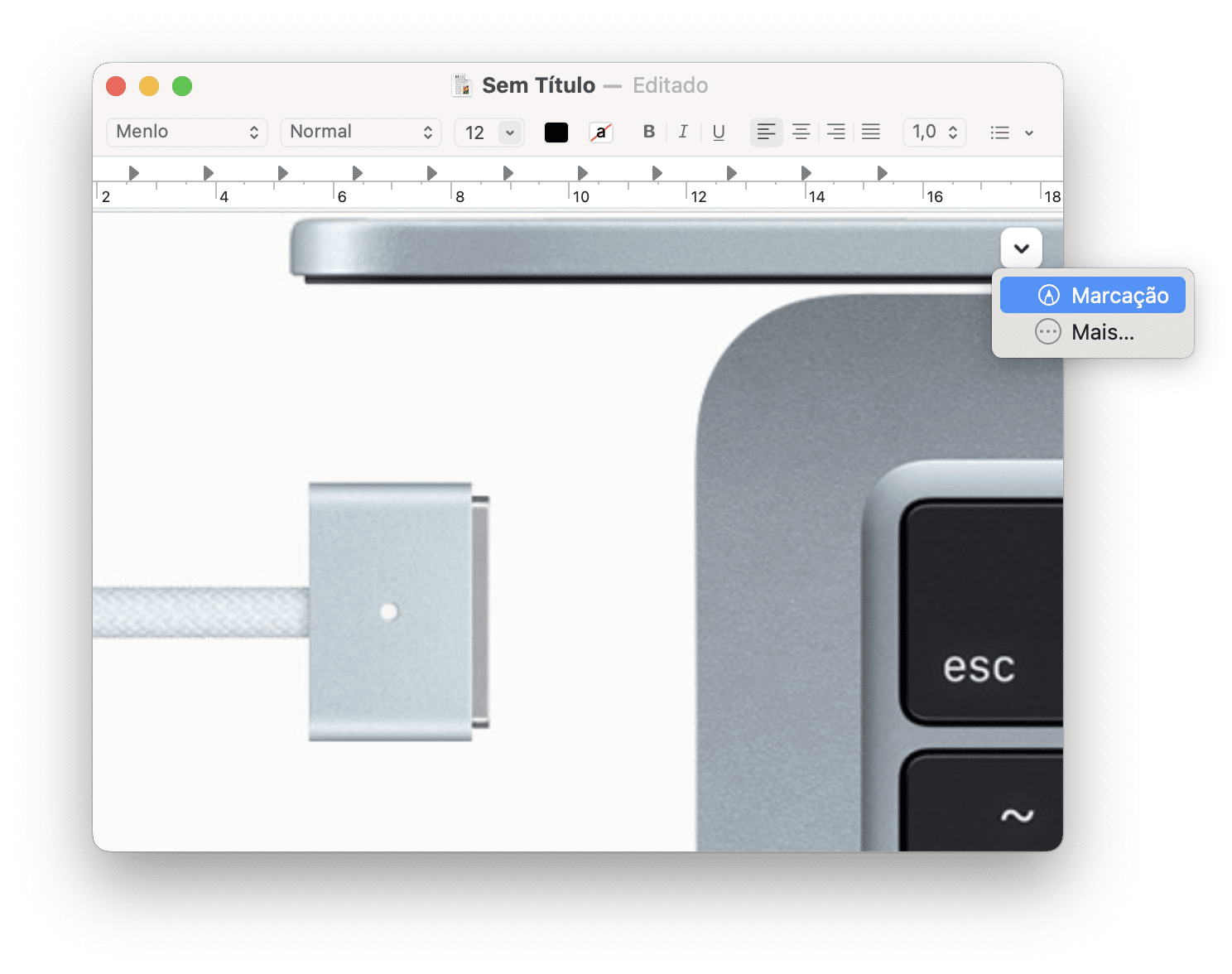 Anotar em uma imagem no Editor de Texto do macOS