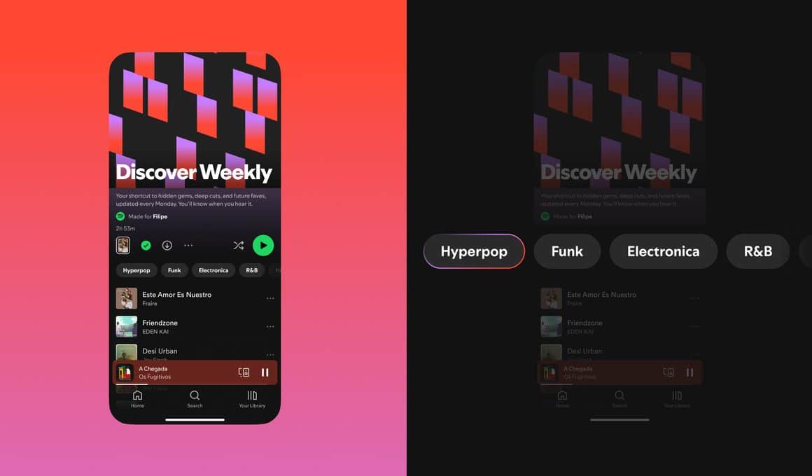 Novidades na playlist "Descobertas da Semana" ("Discover Weekly"), do Spotify