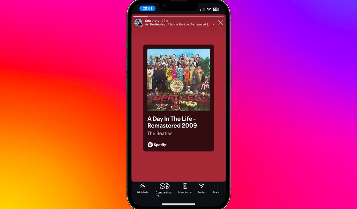 Integração entre o Instagram e o Spotify