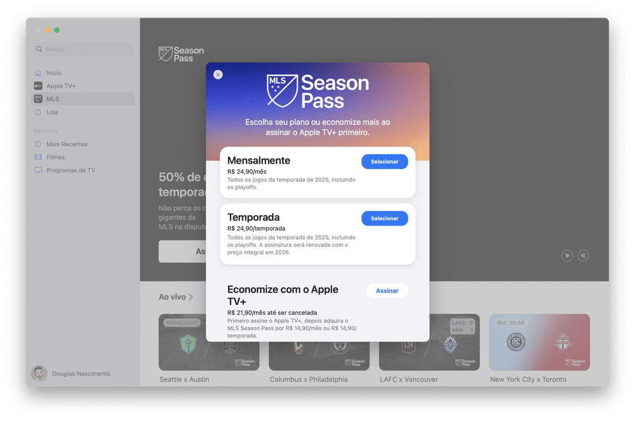 Desconto do MLS Season Pass