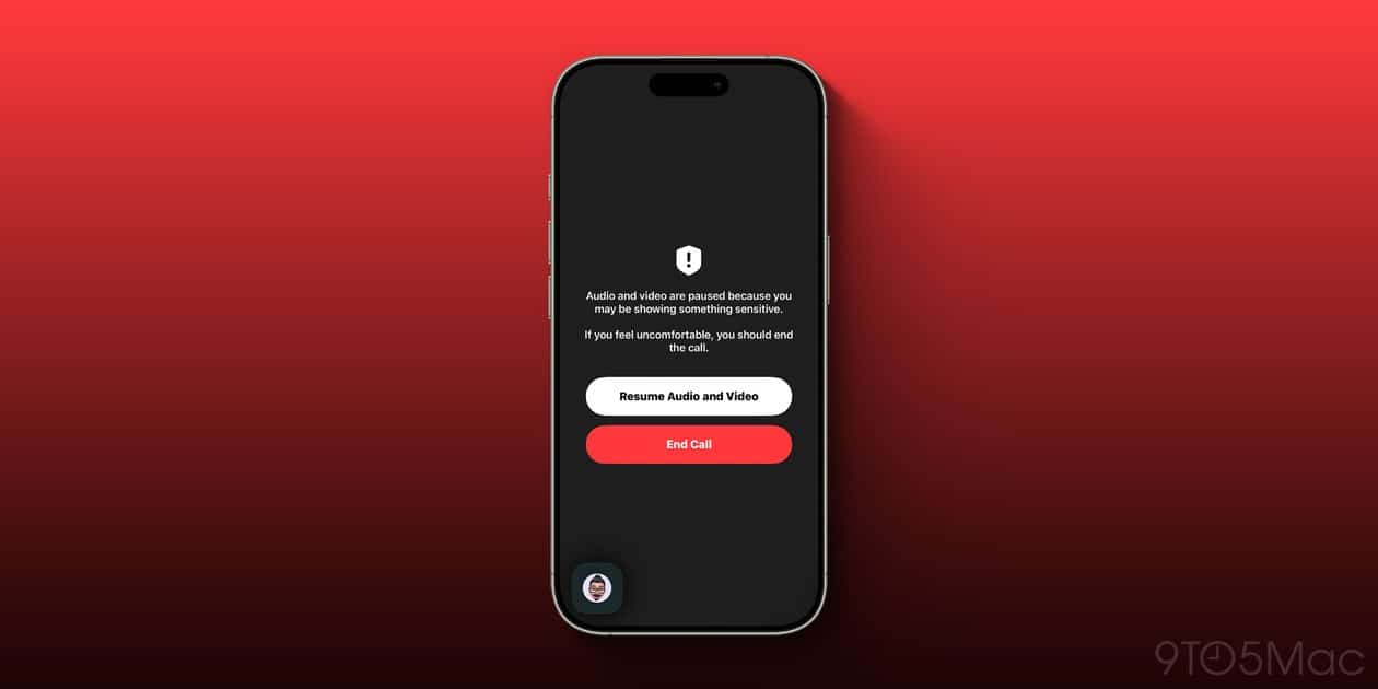 Aviso do FaceTime no iOS 26