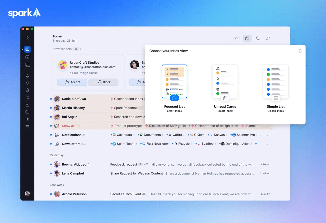 Spark para desktop reintroduz caixas clássicas e suporte a múltiplas janelas