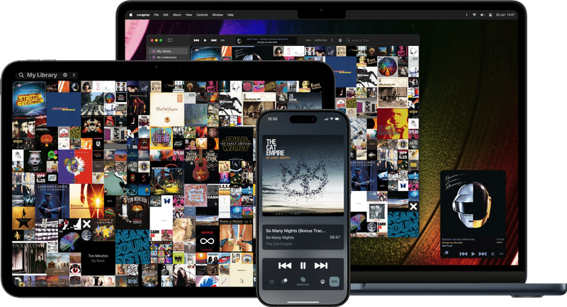 App Longplay para iOS, iPadOS e macOS