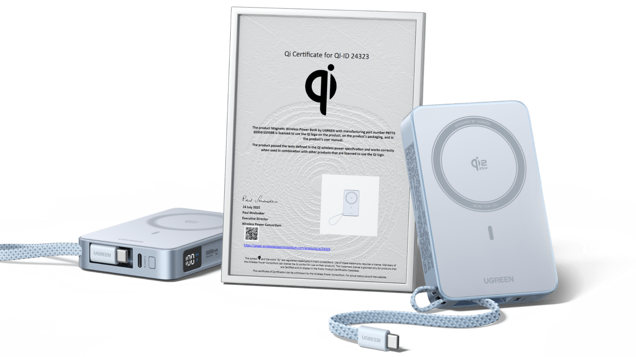 UGREEN MagFlow compatível com Qi 2.2