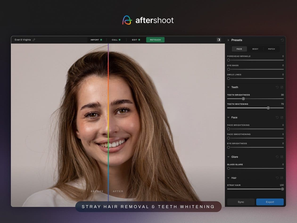 Aftershoot AI Retouching