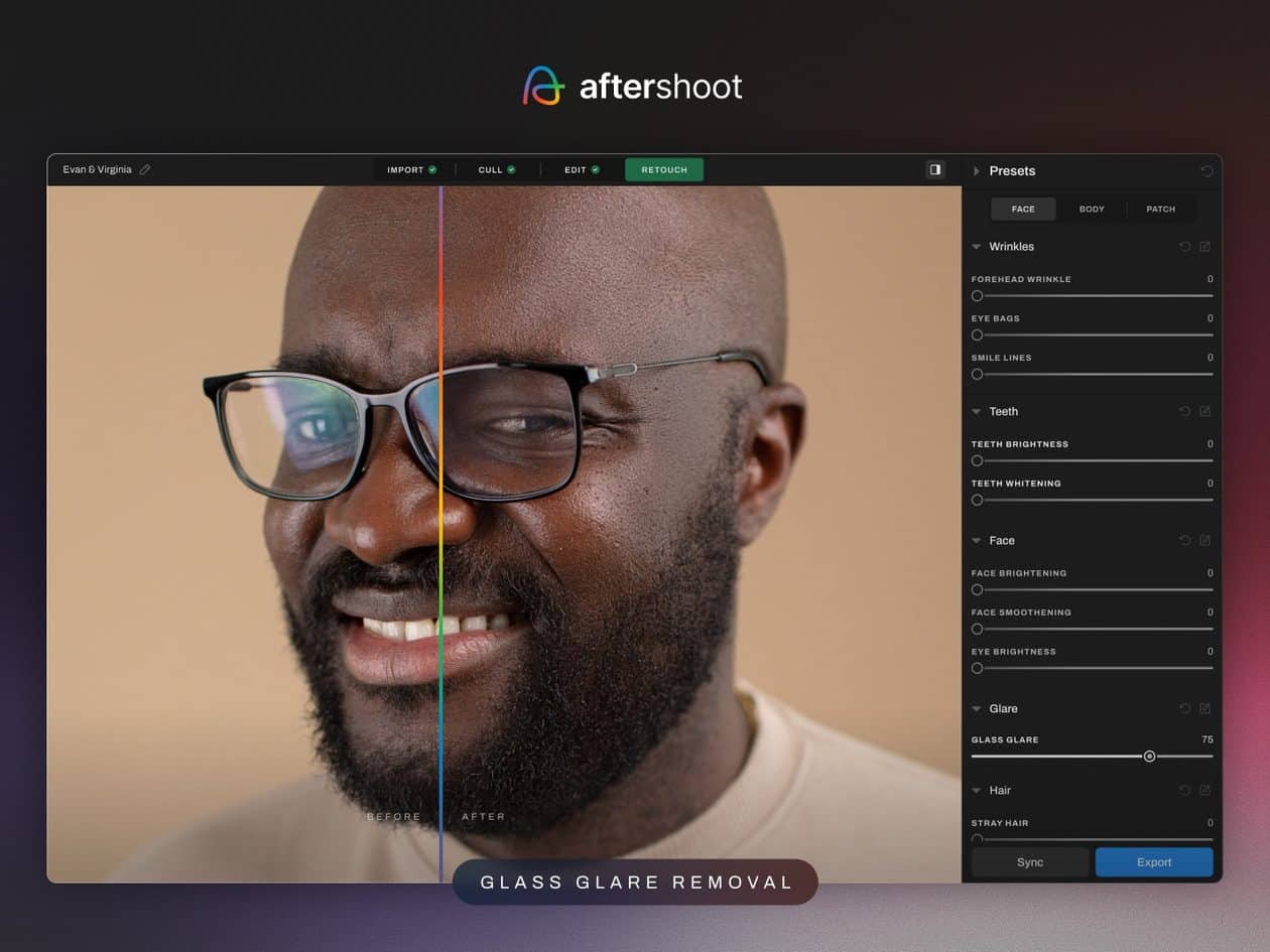 Aftershoot AI Retouching