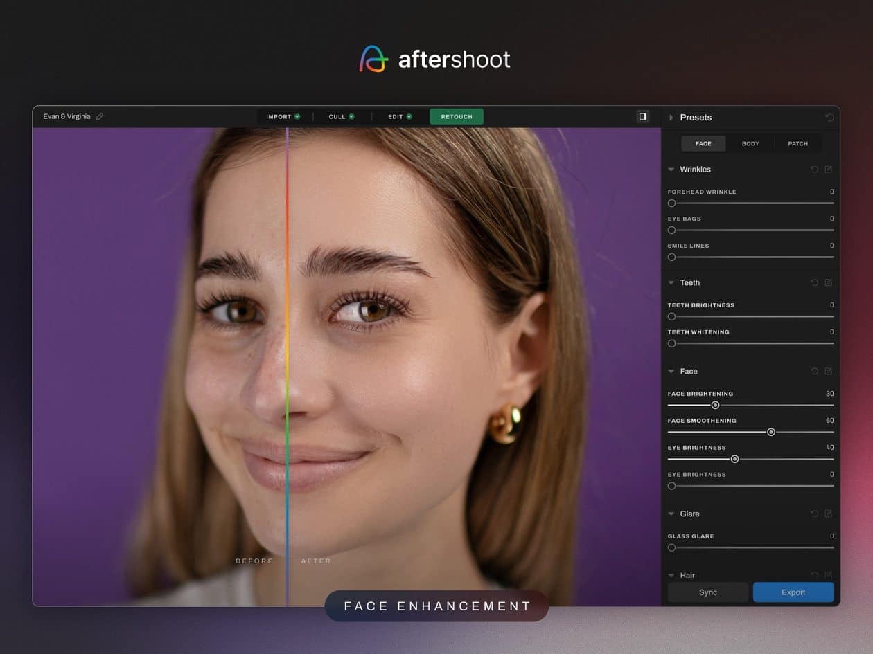 Aftershoot AI Retouching