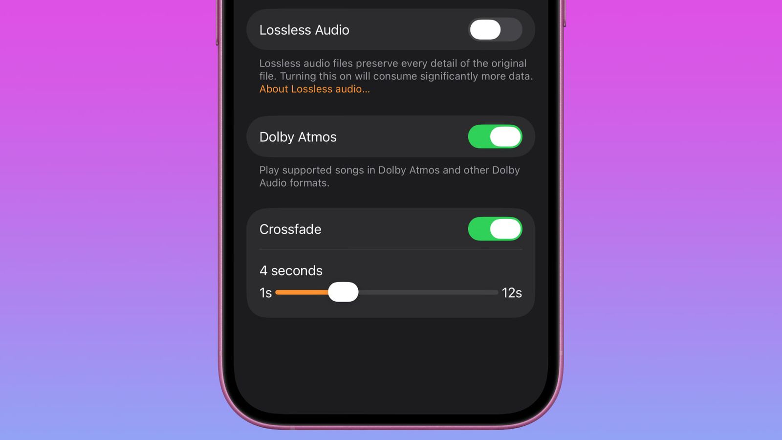 Fusão (Crossfade) no HomePod
