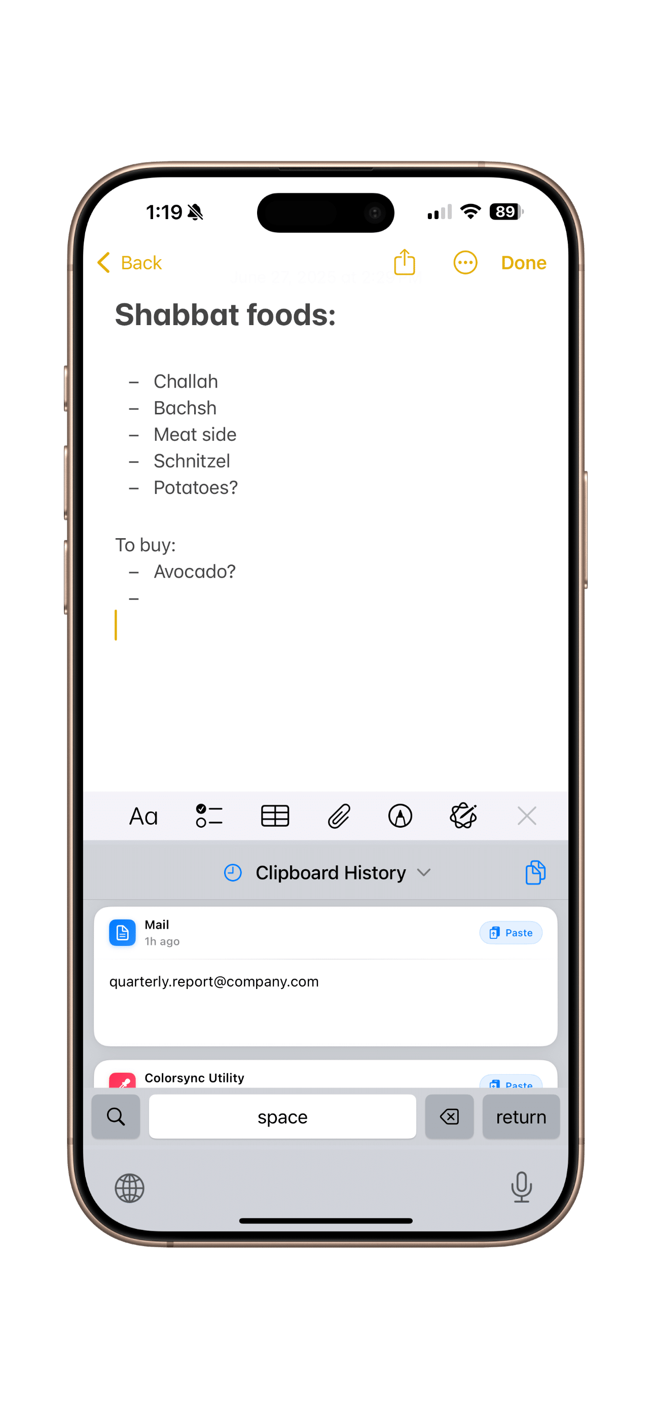 Quip para iPhone