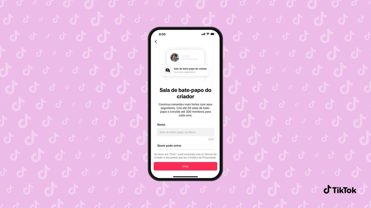 Sala de bate-papo do criador no TikTok