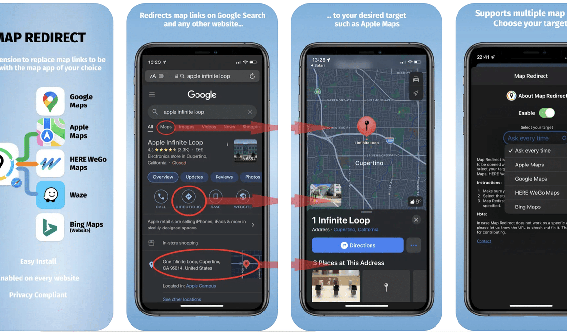 Map Redirect for Map Links