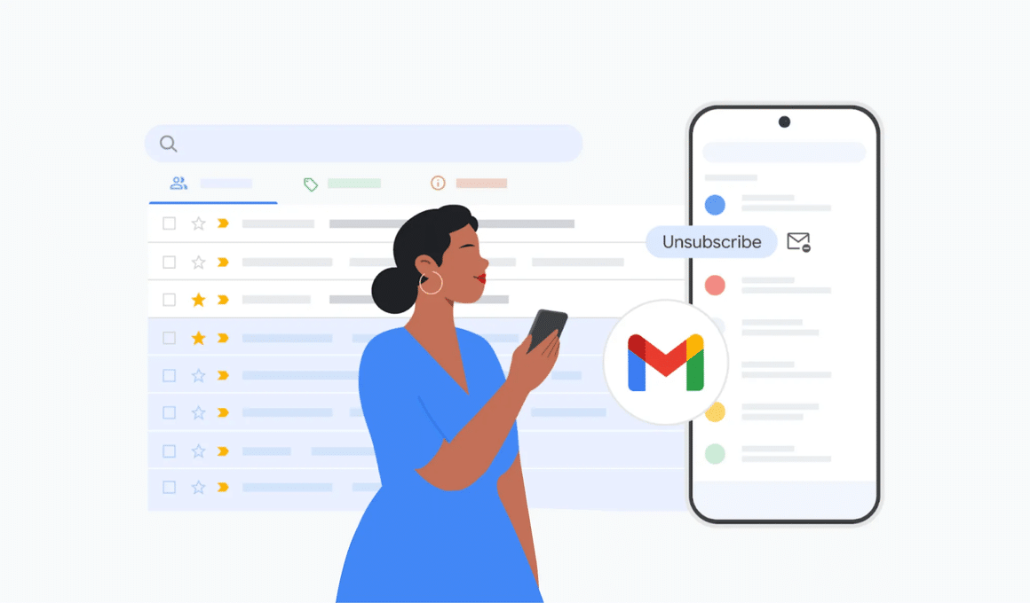 Novo recurso do Gmail para cancelar assinaturas