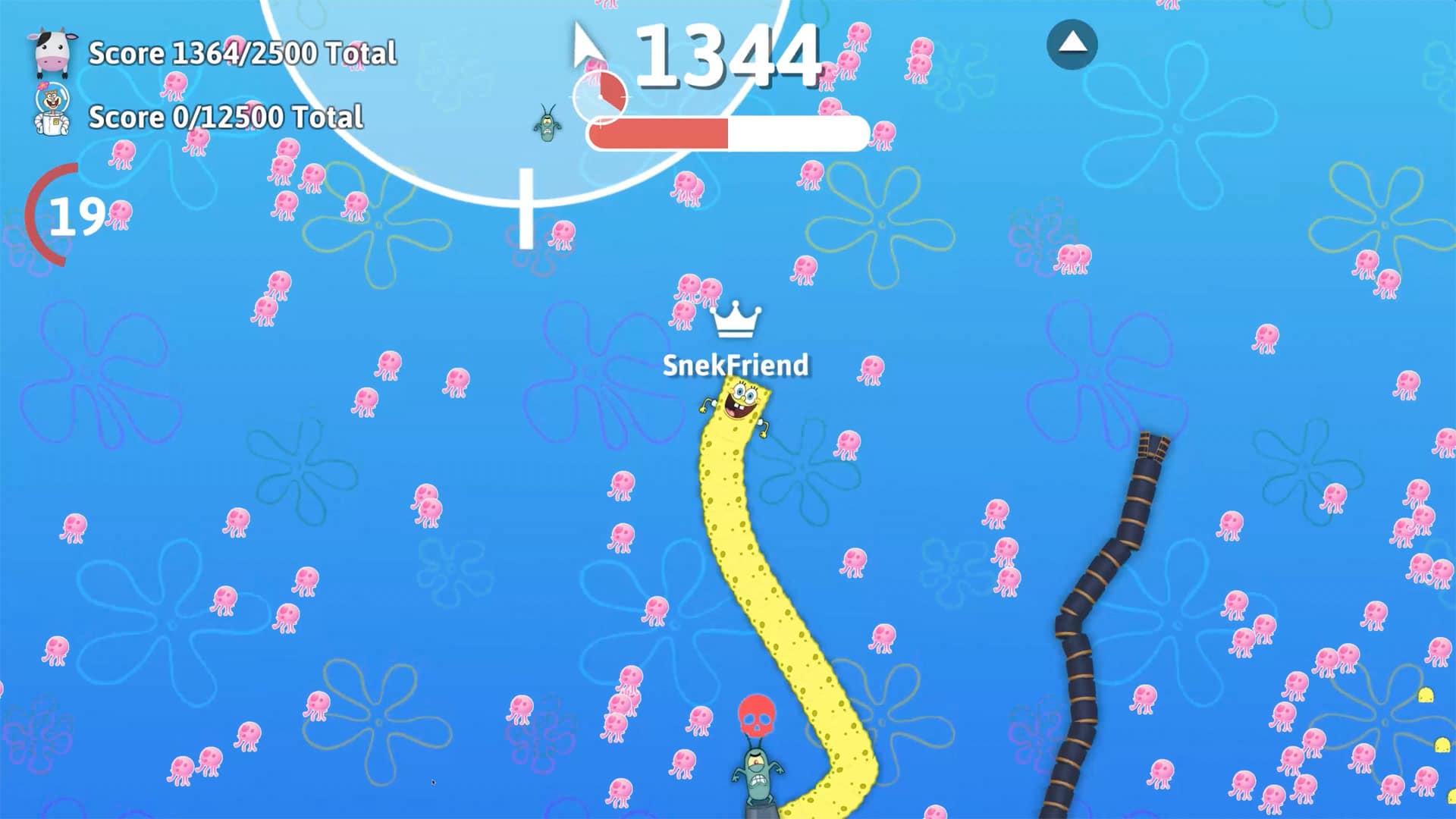 Bob Esponja em Snake.io+