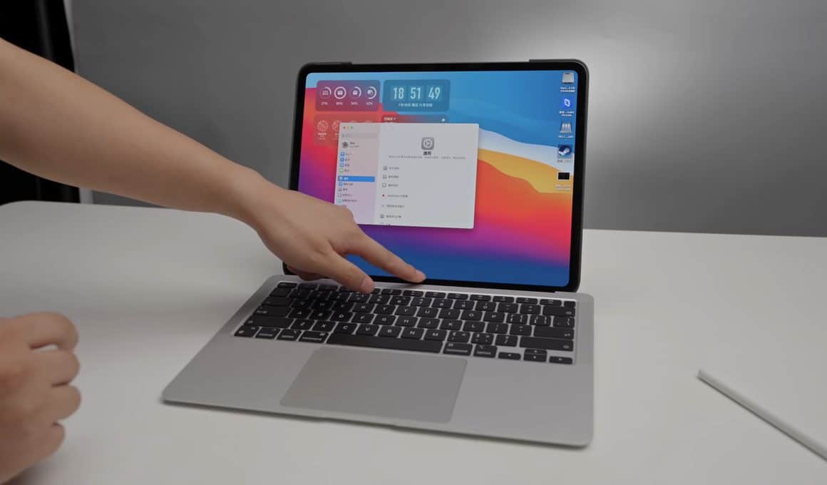 Híbrido de iPad Pro com MacBook Air