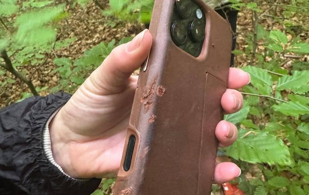 iPhone 16 Pro de Ashley Prange após cair de avião