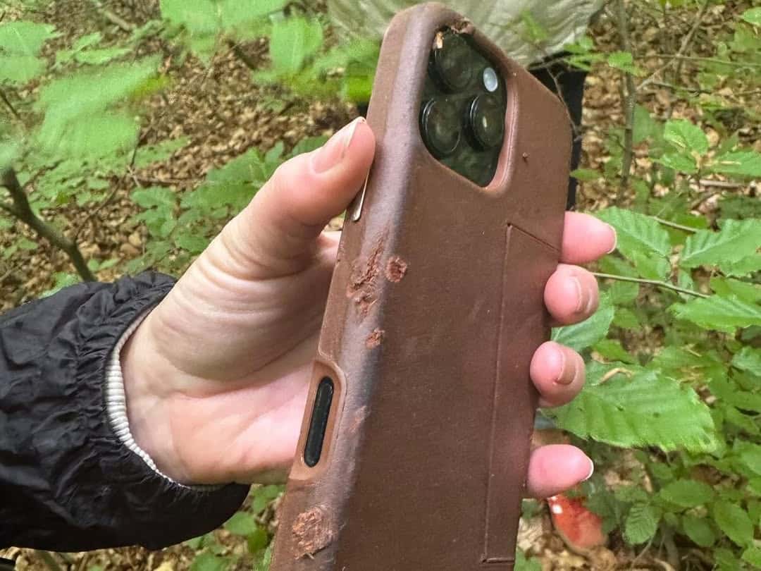 iPhone 16 Pro de Ashley Prange após cair de avião