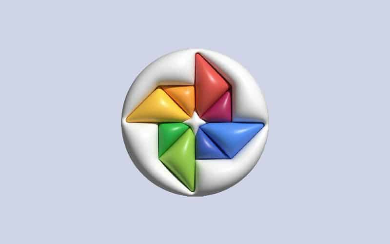 Ícone estilizado (redondo) do Google Fotos