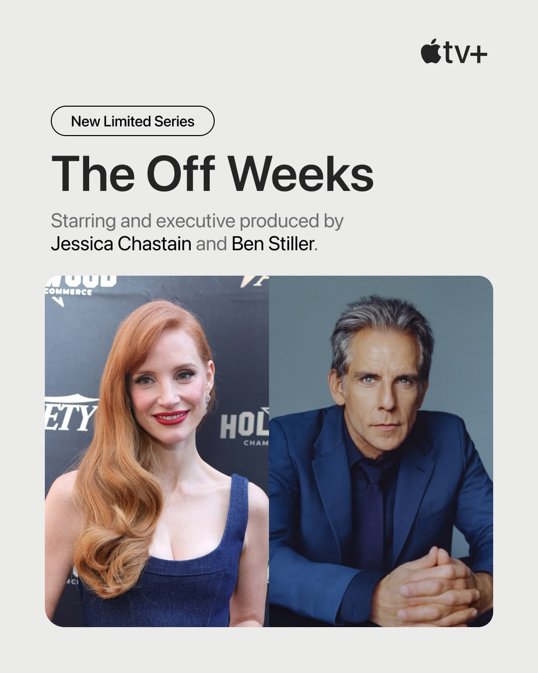 "The Off Weeks" com Ben Stiller e Jessica Chastain