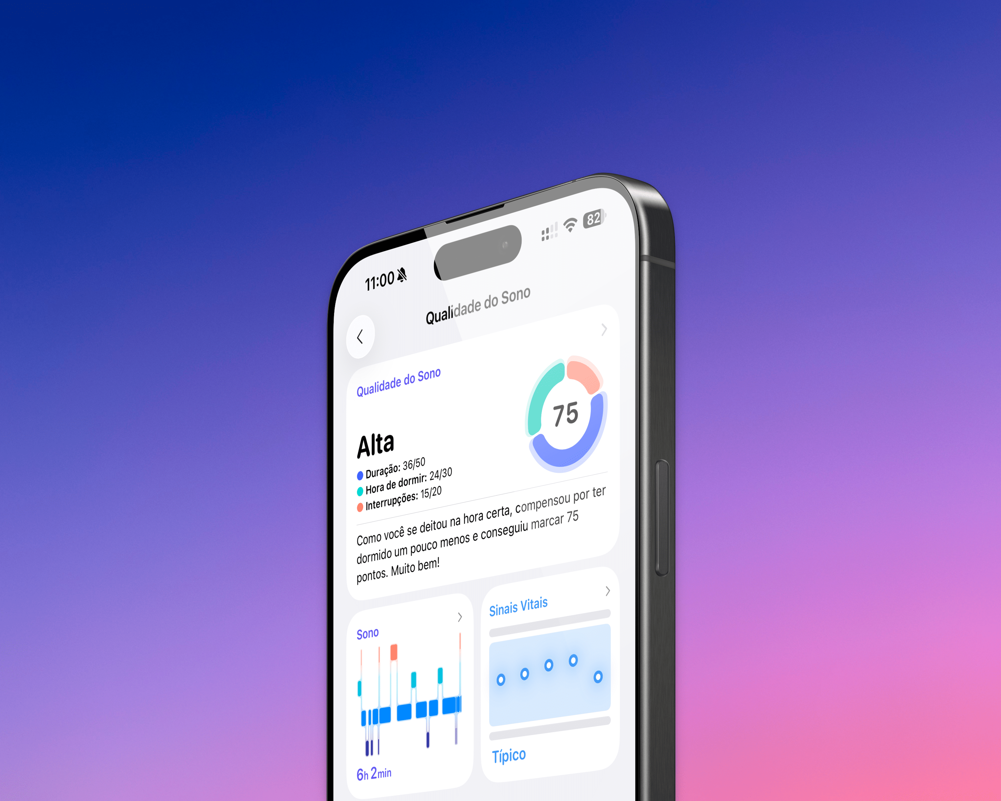 Qualidade do Sono no iOS 26