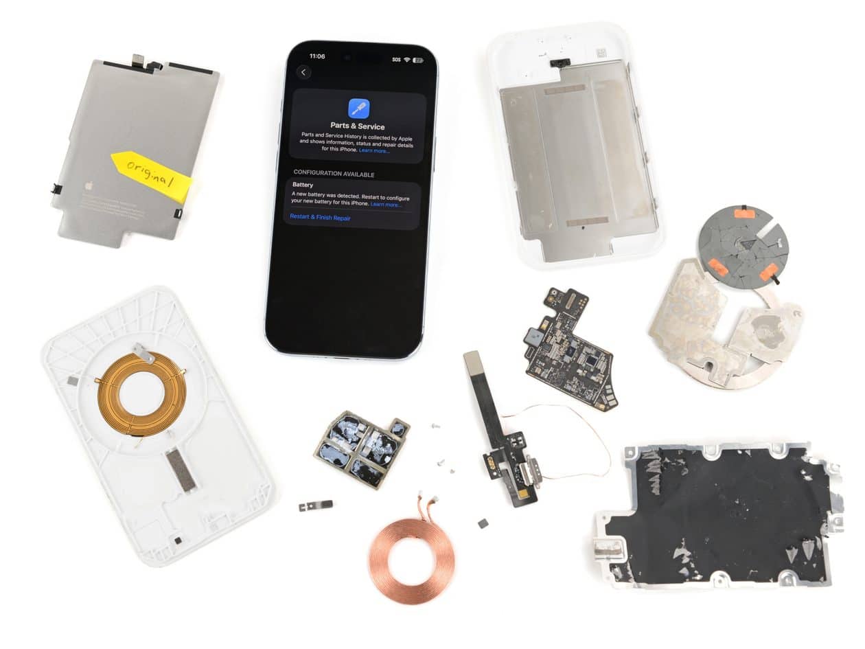 Teardown mostra que bateria do iPhone Air é mais acessível para