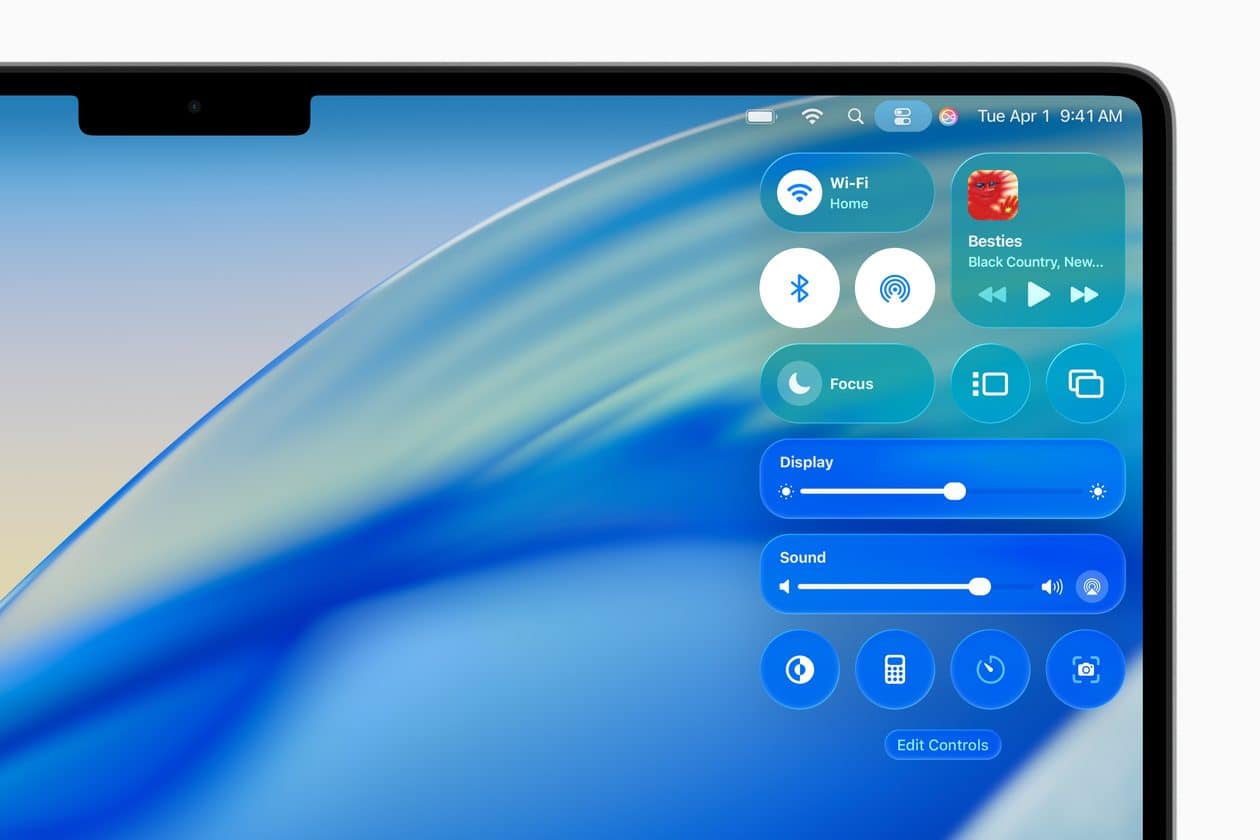 Como redimensionar um item na Central de Controle do Mac