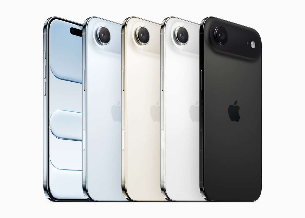 Linha do iPhone Air com suas quatro cores