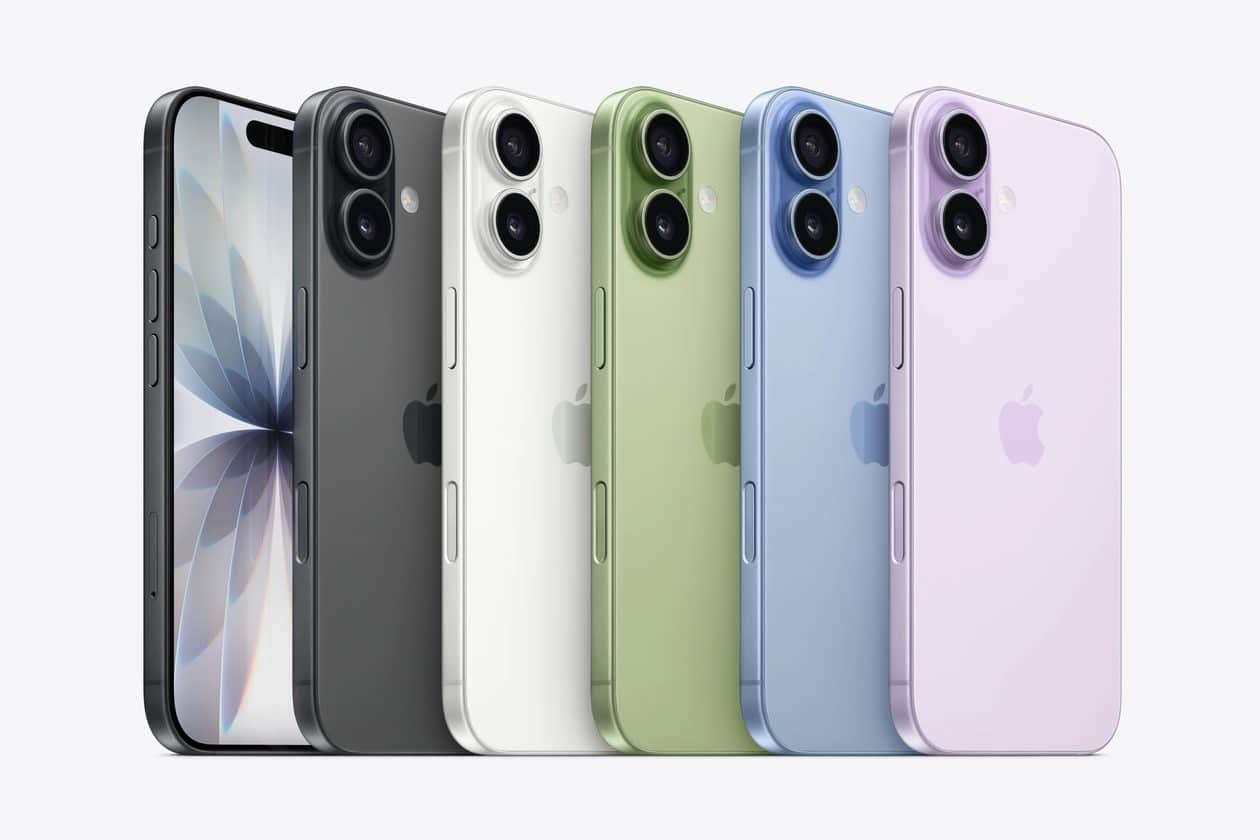 Toda a linha iPhone 17 em suas cinco cores
