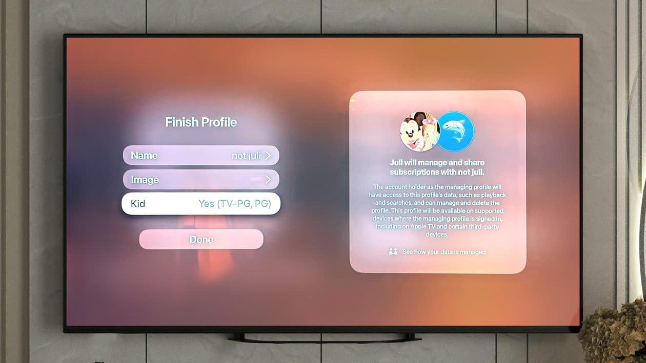 tvOS 26.2 permitirá criar perfis (incluindo infantis) sem uma