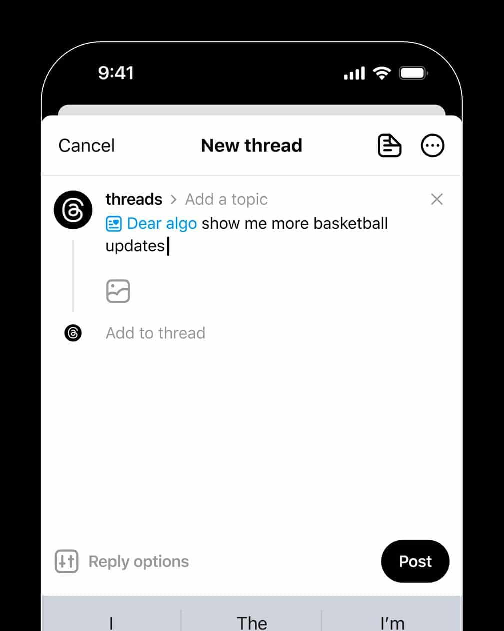 Threads testa comando em posts para ajuste de recomendações do algoritmo